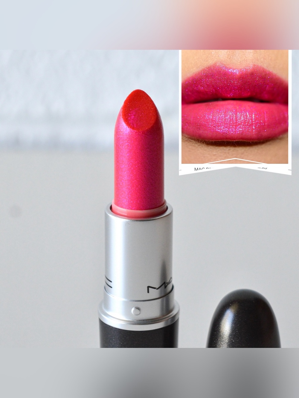 MAC Cosmetics Lipstick *PINK, YOU THINK?* Discontinued Violet Shimmer Neon Pink
